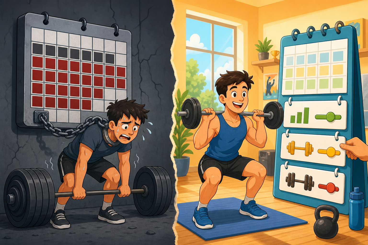 Listening to your body and adjusting your workout intensity based on your daily energy levels leads to better strength gains than strictly following a rigid, unchanging schedule.