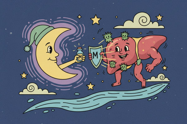 Illustration for How Melatonin Affects Your Liver: What the Latest Science Shows