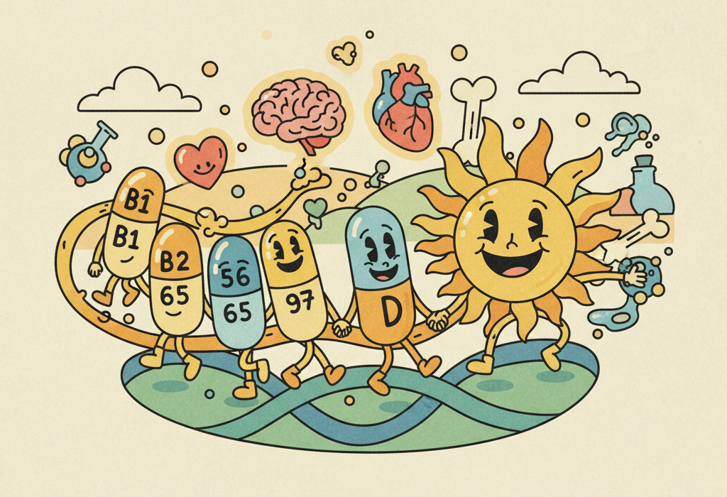 Illustration for The Science of B Vitamins and Vitamin D: How They Work Together
