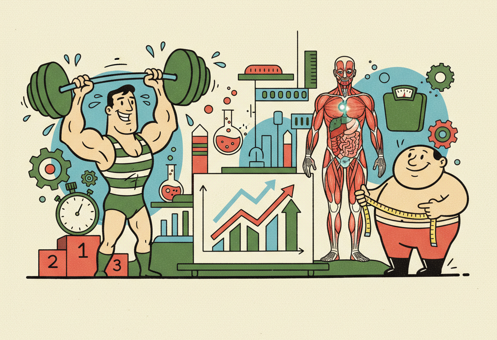 Illustration for How Exercise and Diet Actually Change Your Body Composition