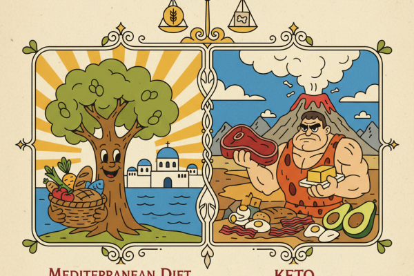Illustration for Mediterranean Diet vs. Keto: What the Latest Science Shows