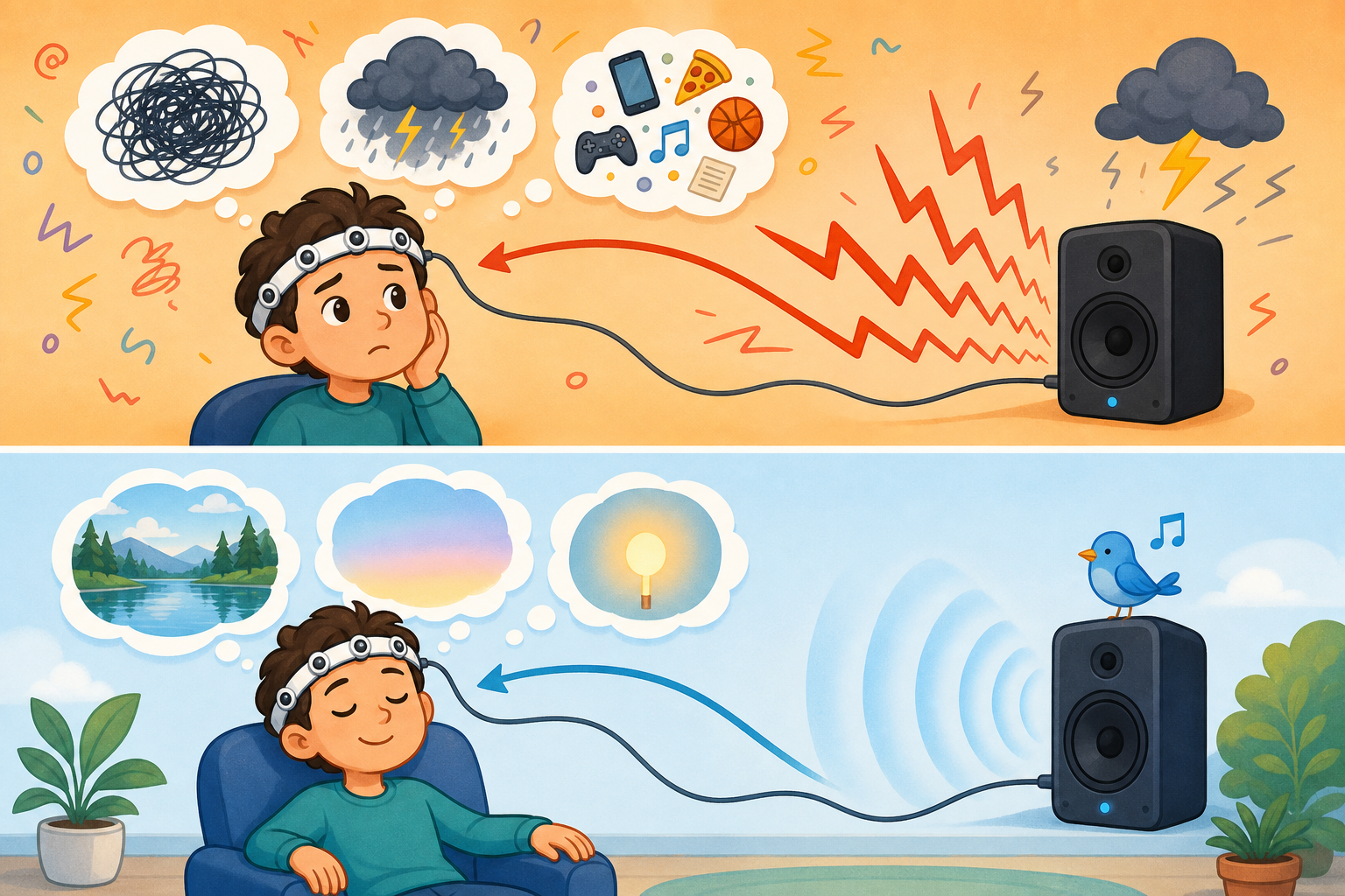 This shows how neurofeedback creates a