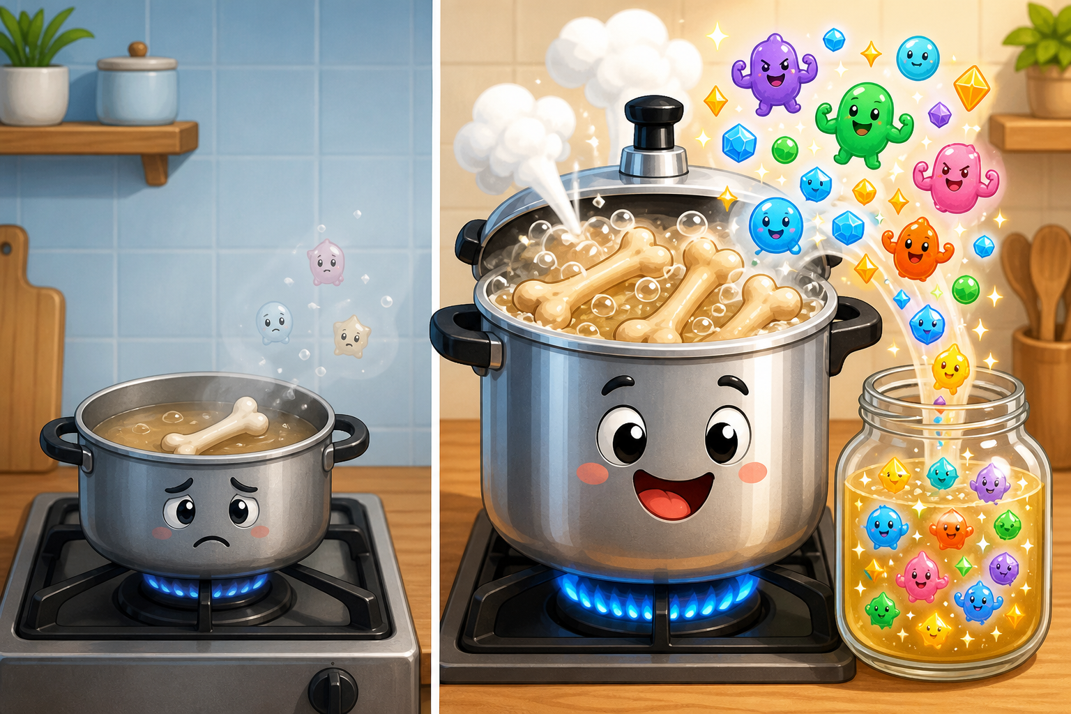 For bone broth to release its anti-inflammatory powers, it needs intense, prolonged cooking. A quick simmer might make a tasty soup, but it won't extract as many beneficial compounds as a long, high-pressure cook.