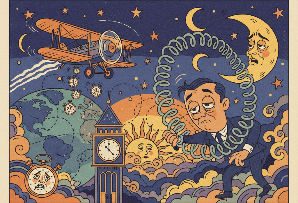 Illustration for The Science of Jet Lag: How Travel Disrupts Your Body Clock (and What Actually Helps)