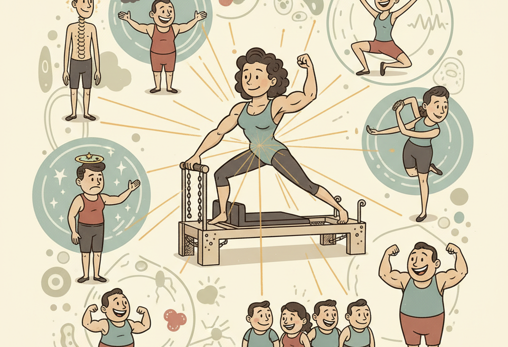 Illustration for The Science of Pilates: Benefits for Back Pain, Aging, and Beyond