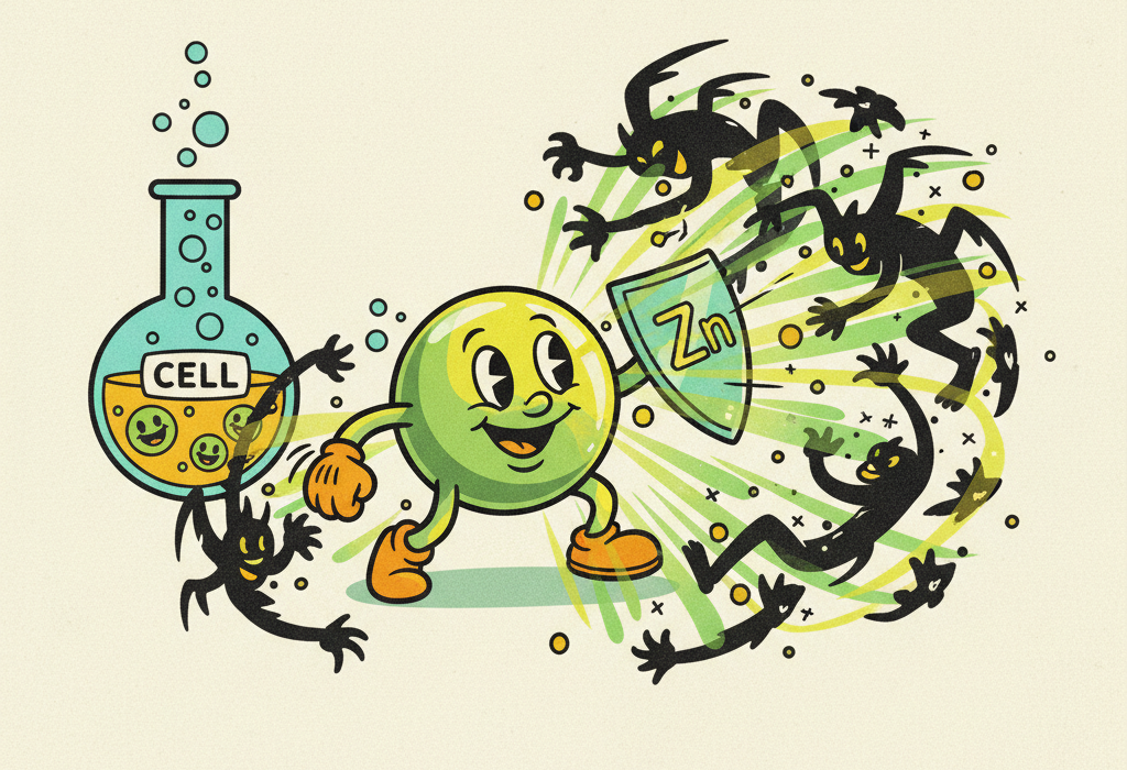 Illustration for How Zinc Actually Fights Oxidative Stress: What the Science Shows