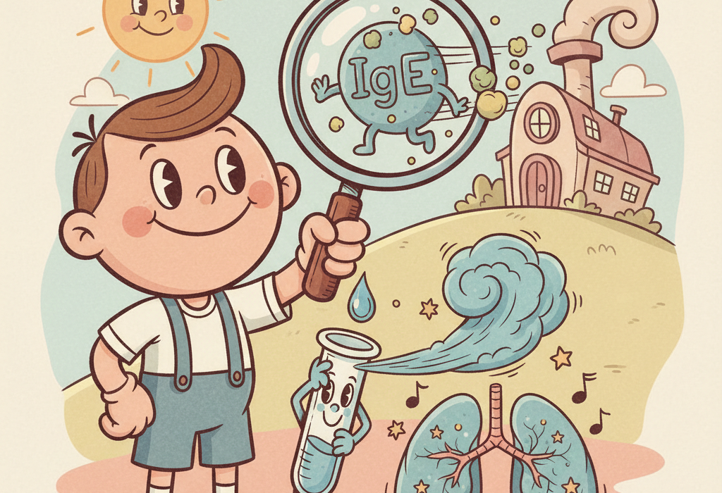 Illustration for IgE Testing for Childhood Asthma: What the Latest Science Shows