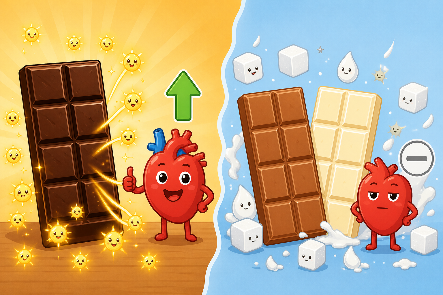 Dark chocolate, rich in cocoa and flavanols, can offer blood pressure benefits. In contrast, milk and white chocolates contain little to no flavanols, providing no similar health advantages.